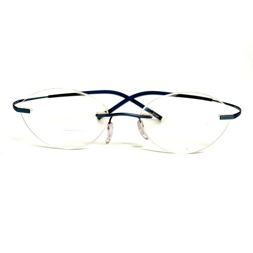 Silhouette Titan Minimal Art Rimless Eyeglasses Blue Titanium 52 19 145 Austria
